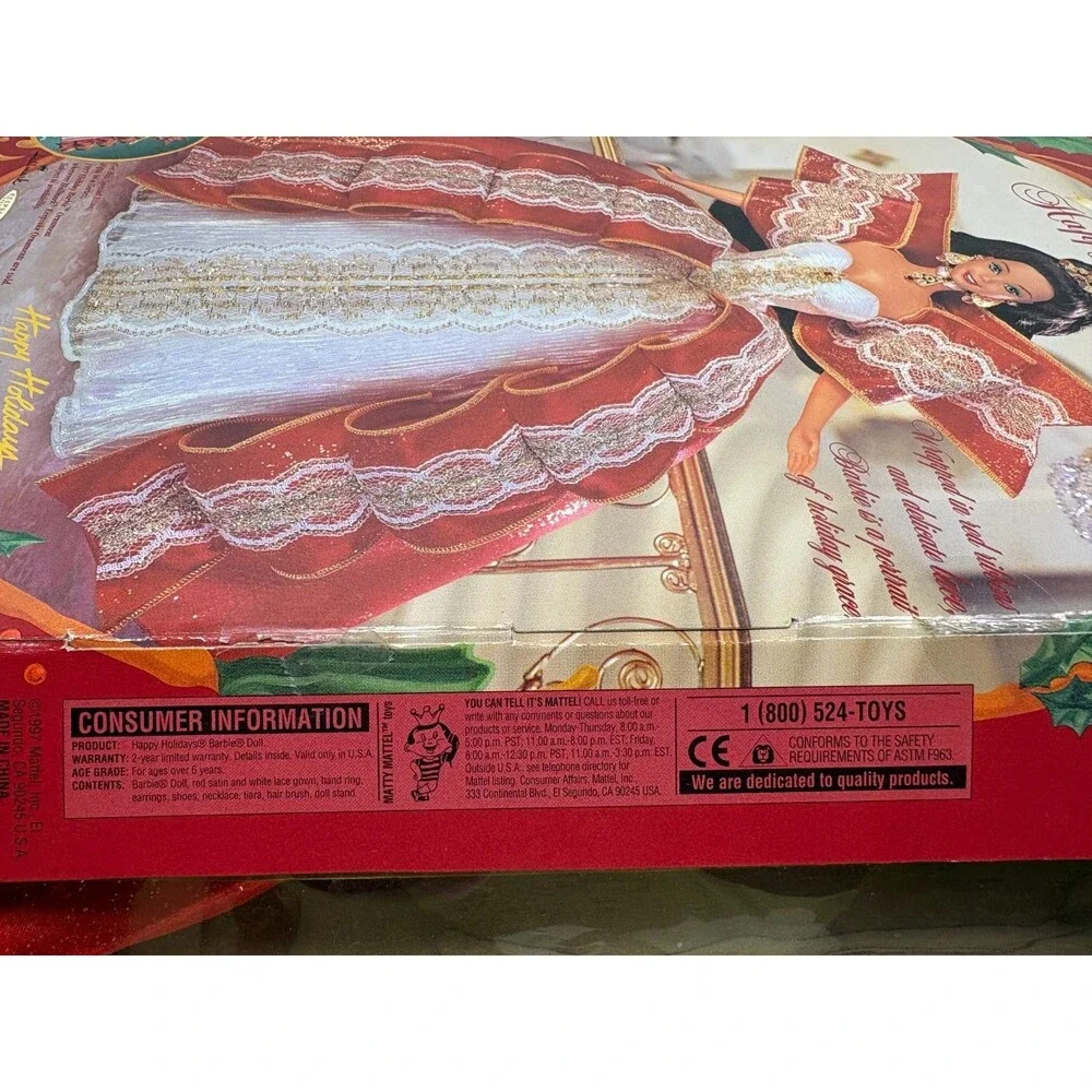 1997 Happy Holidays Barbie Special Edition 10Th Anniversary